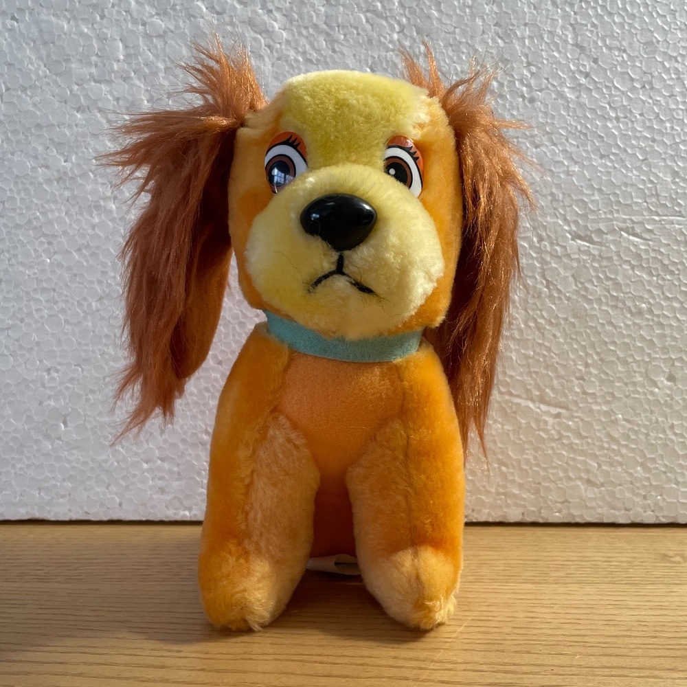 Vtg Disney Lady & the Tramp Lady Plush Stuffed Animal Cocker Spaniel 1985 Korea